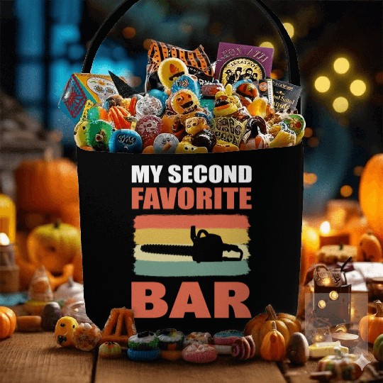 Funny Chainsaw Logger Fabric Baskets