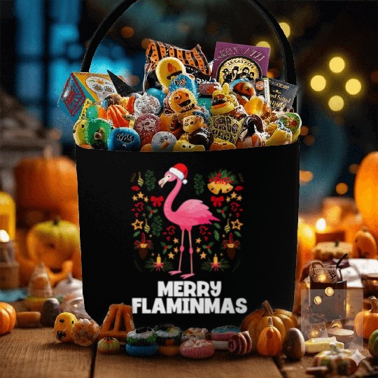 i'm a pink flamingo lover christmas season merry f Fabric Baskets