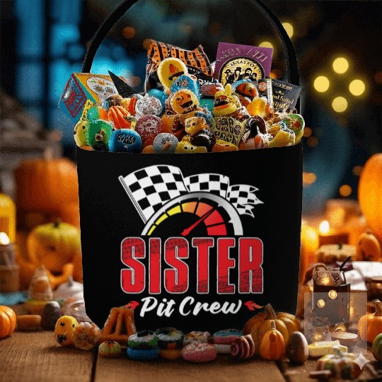 Sister Pit Crew Fabric Baskets