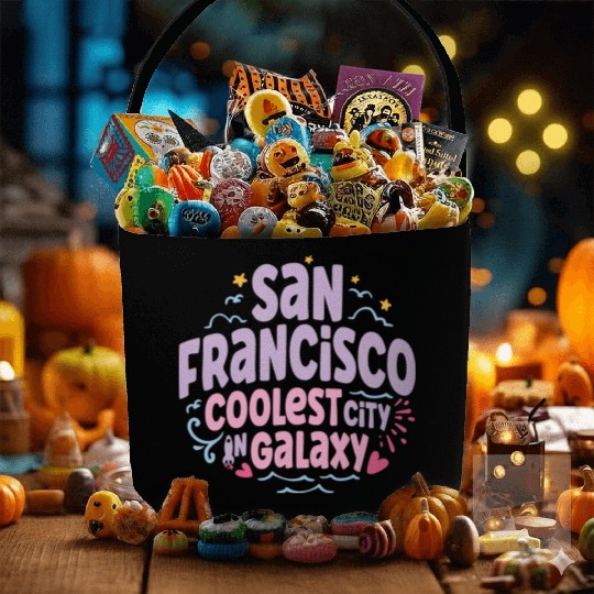San Francisco Coolest City In Galaxy Fabric Baskets