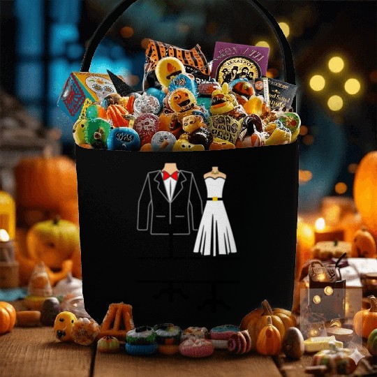 Clothing for bride and groom Fabric Baskets