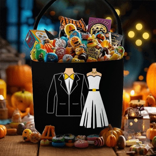 Wedding clothes bride groom Fabric Baskets