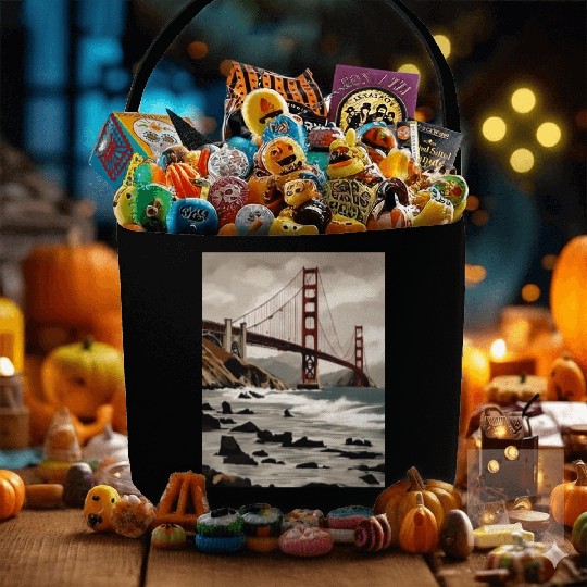 Golden Gate Bridge California Fabric Baskets, Golden Gate