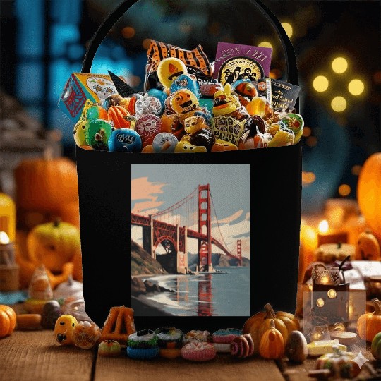 Golden Gate Bridge California Fabric Baskets, Golden Gate