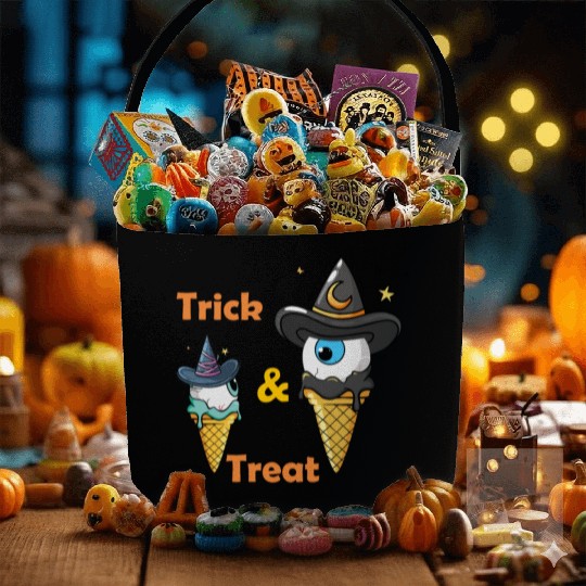 Vallina Ice Cream Halloween Fabric Baskets