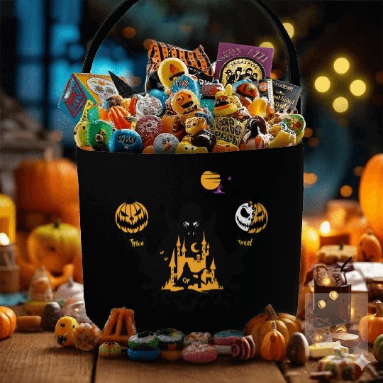 Trick Or Treat Vampire Fabric Baskets