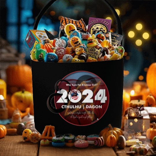 Why vote for a lesser evil? Cthulhu and Dagon 2024 Fabric Baskets