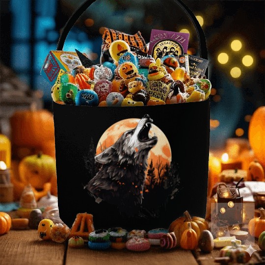 Halloween wolf Fabric Baskets