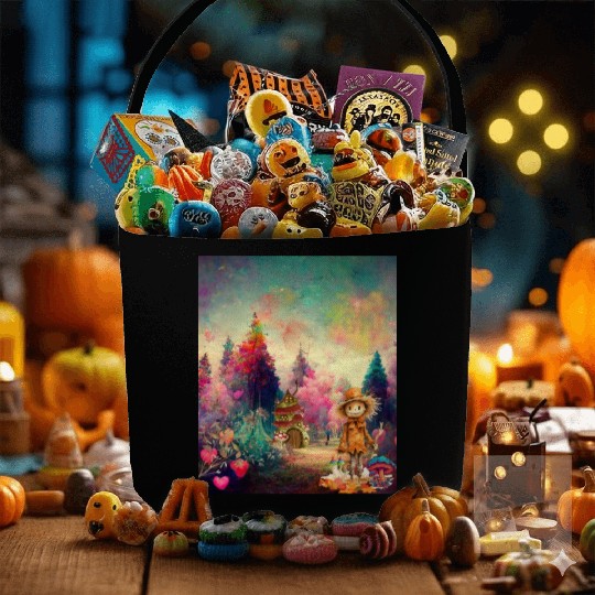 "Enchanted Dreams - Psychedelic Autumn Forest" Fabric Baskets