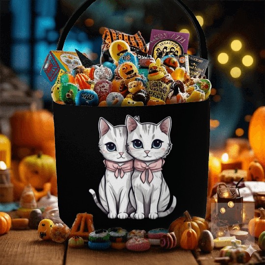 there are two kittens Fabric Baskets