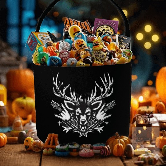 Punk Rock Reindeer Fabric Baskets