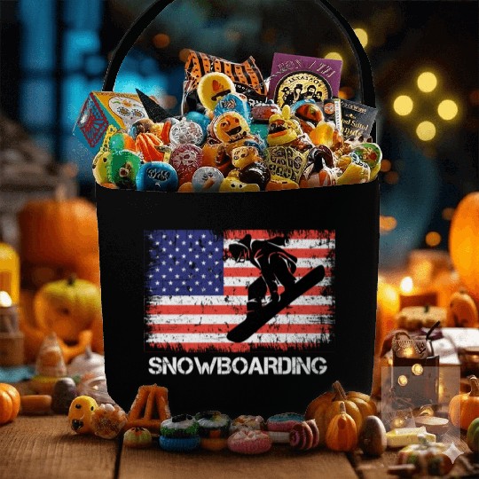 America Snowboarding Stars and Stripes Snowboard Fabric Baskets