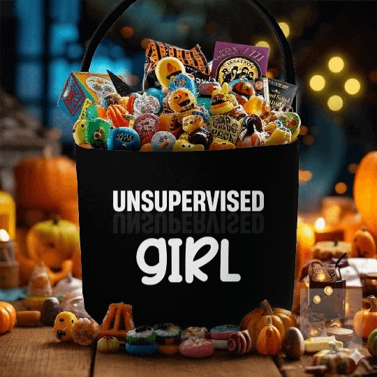 Unsupervised Girl Funny Flirting Humurous Fabric Baskets