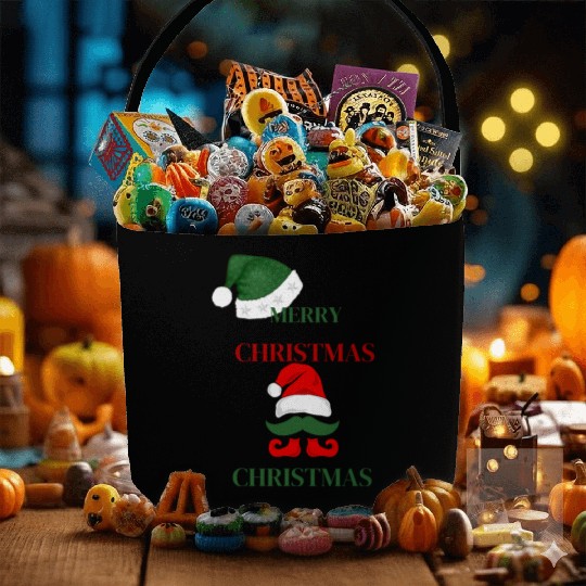 Elf Merry Christmas Fabric Baskets