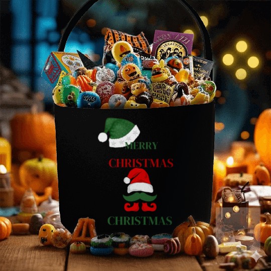 Elf Merry Christmas Fabric Baskets