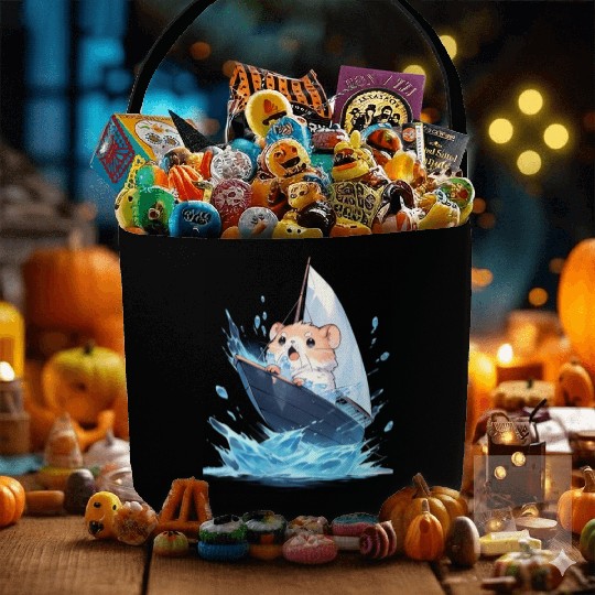 Ice Sailing Hamster Ice Sailor Ice Boating Fabric Baskets