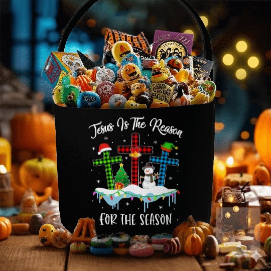Jesus Is The Reason For The Season Christian Fabric Baskets