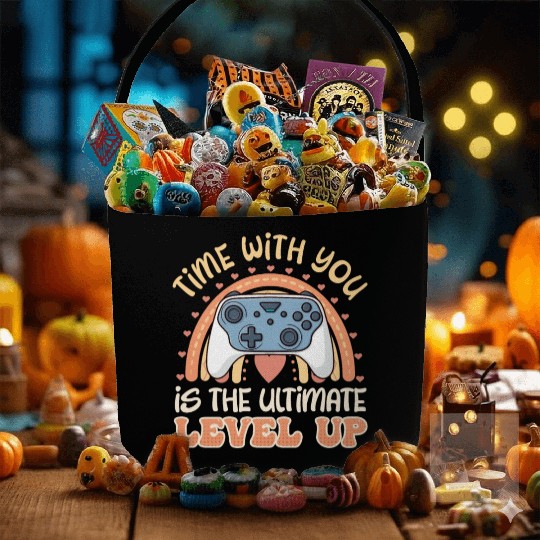 Gamer Time with You is the Ultimate Level Up Fabric Baskets