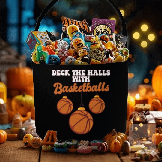 Basketball Player Coach Christmas Balls Deck The Fabric Baskets
