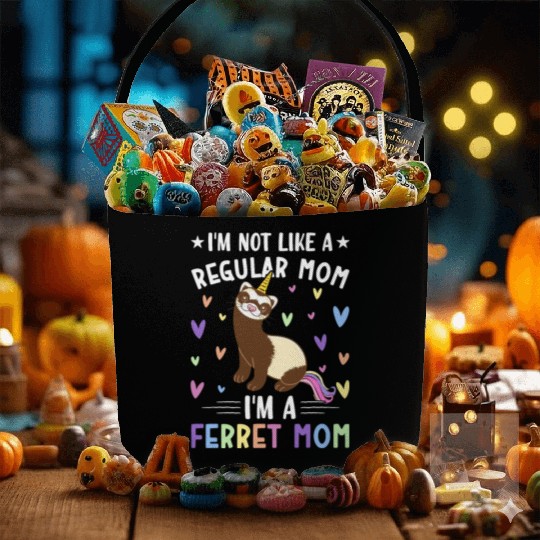 Female Ferret Lover Fabric Baskets