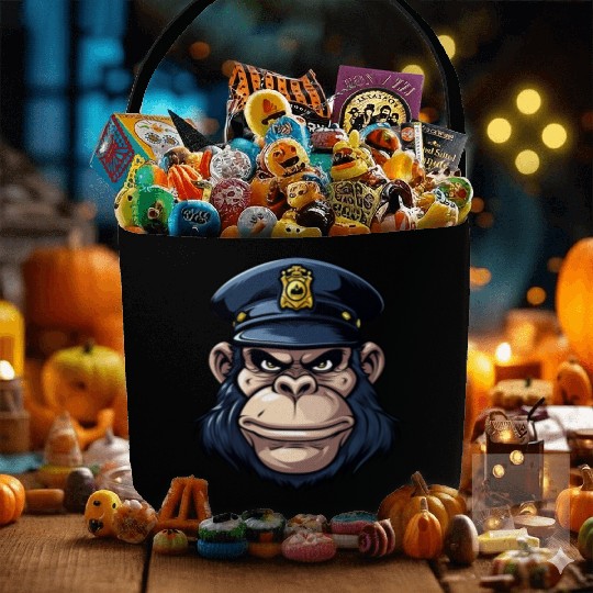 Monkey policeman Fabric Baskets
