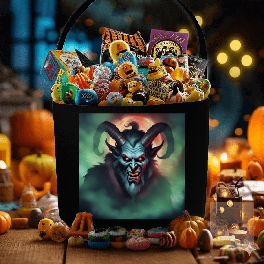 Krampus in Green Fog Fabric Baskets