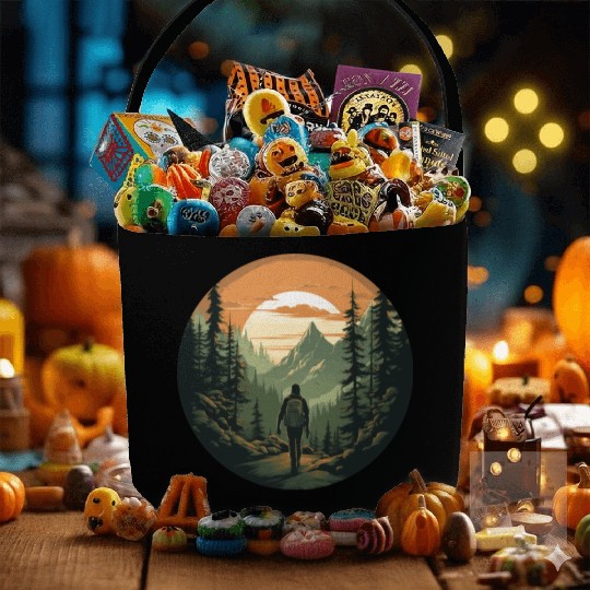 Forest nature trekking adventure Fabric Baskets