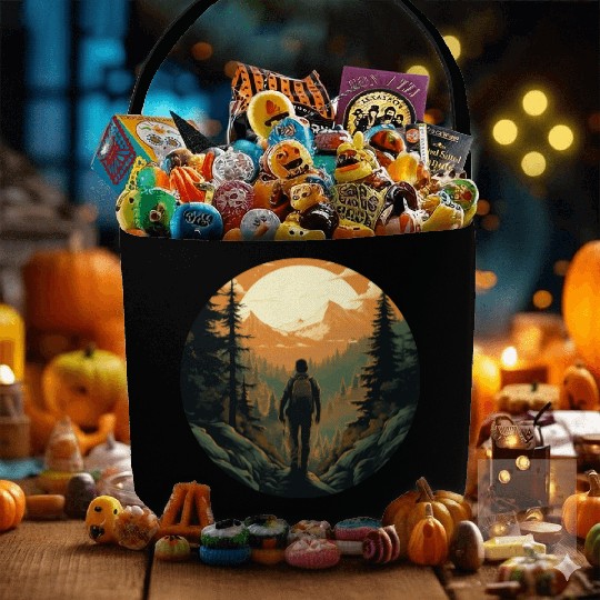 Forest nature trekking adventure Fabric Baskets