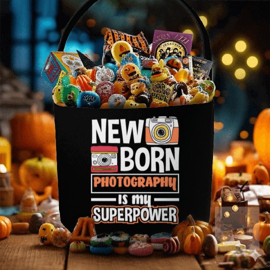 Newborn Photography Is My Supoerpower Fabric Baskets