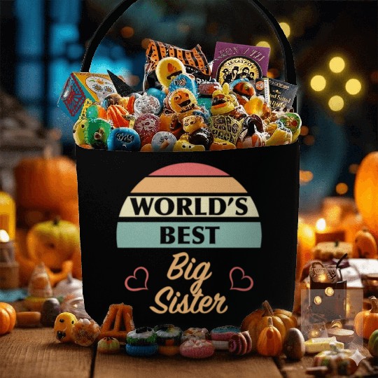 World’s Best Big Sister Fabric Baskets