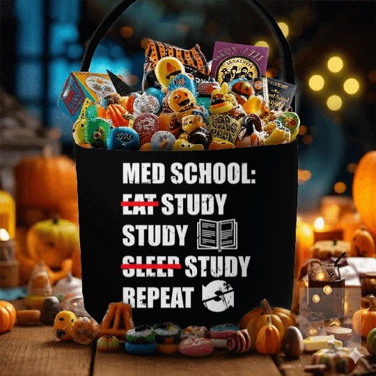 Eat Study Sleep Repeat Funny Medical Student Fabric Baskets