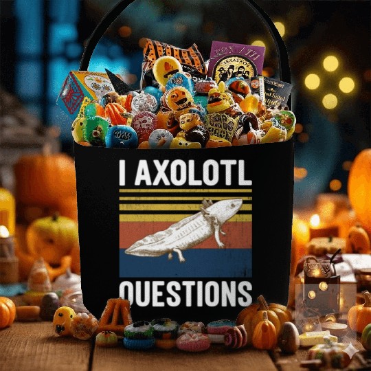 I Axolotl Questions I Ask A Lot Of Questions Pun Fabric Baskets
