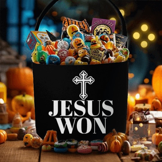 Religious Jesus Won Christian Jesus Holy Cross Fabric Baskets