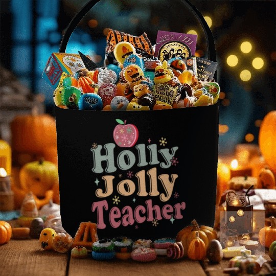Holly Jolly Teacher Fabric Baskets