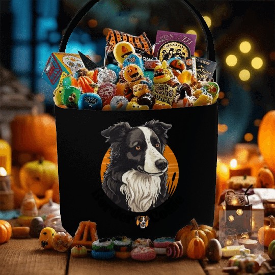 Border Collie my favorite dog Fabric Baskets