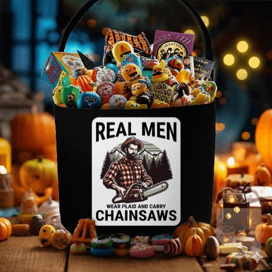 Lumberjack Woodworker Woodcutter Chainsaw Arborist Fabric Baskets