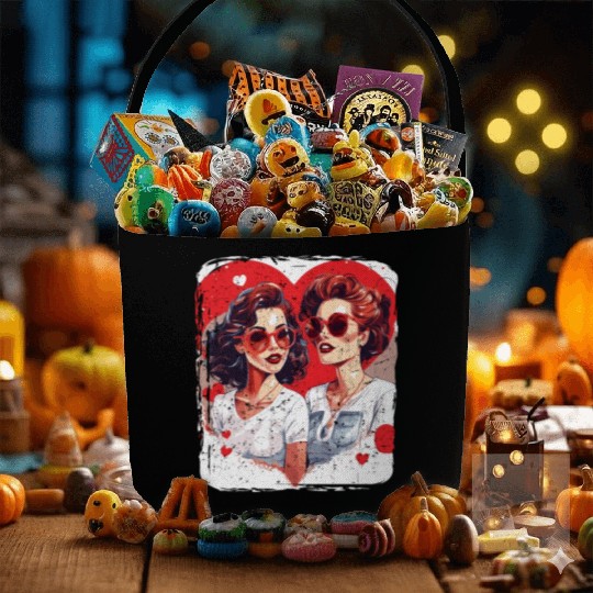 Valentines Day Outfit For Her And Her in love Fabric Baskets