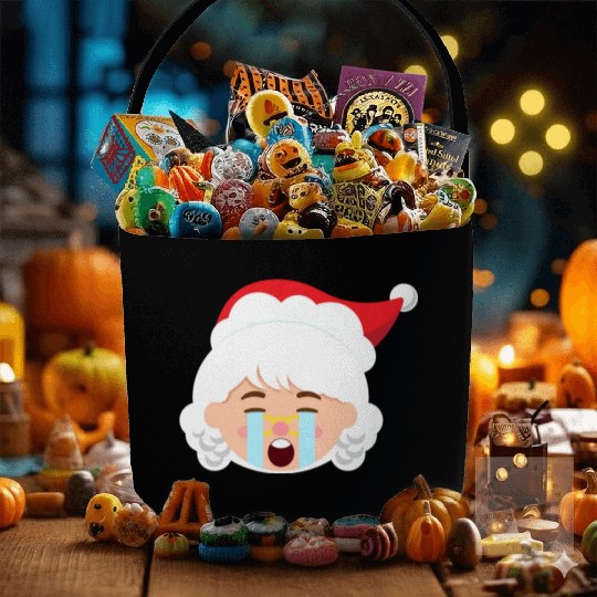 Mrs Claus Emoticons Crying Out Loud Christmasfunny Fabric Baskets