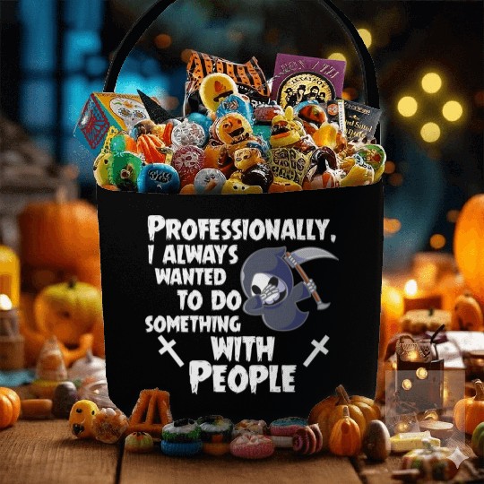Grim Reaper Funny, Working With People Fabric Baskets