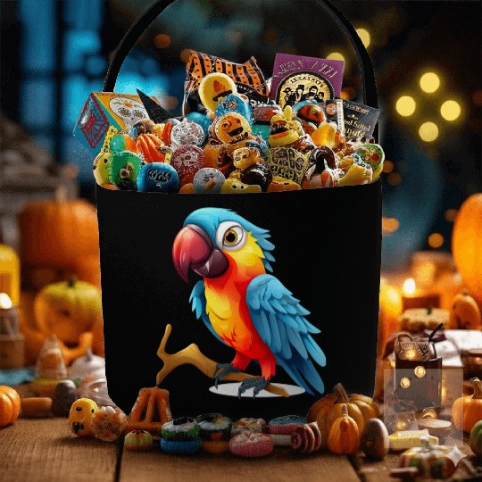 Macaw Parrot for a Bird Lover Animal Lover Fabric Baskets