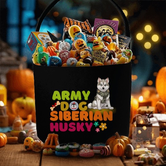 Siberian Husky Dog Husky Dog Lovers Fabric Baskets