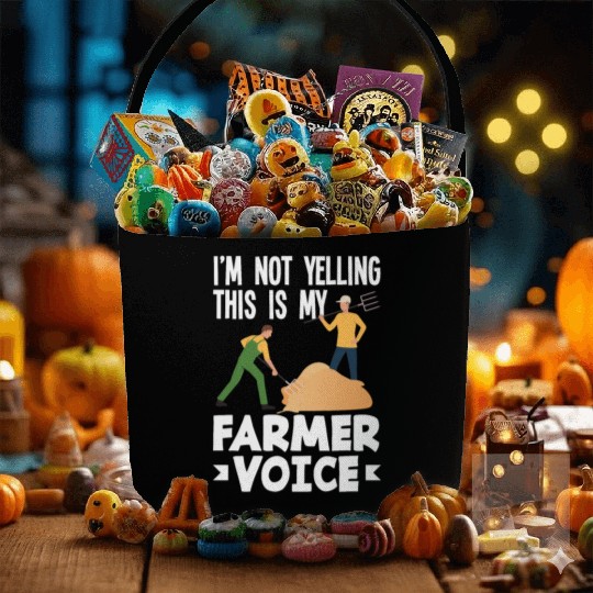 This Is My Farmer Voice Funny Farmer Gift Fabric Baskets