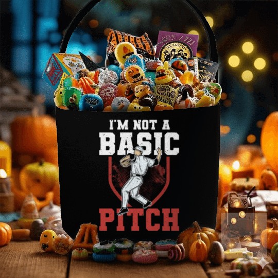 Funny Baseball Pitcher Fabric Baskets