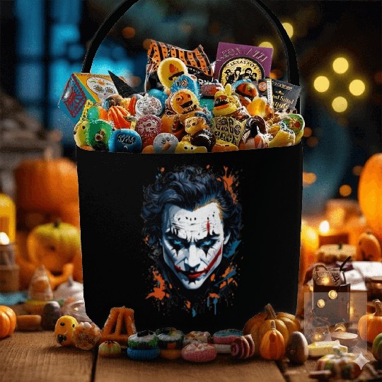 Chaos in Colors: Vibrant Joker Face Fabric Baskets