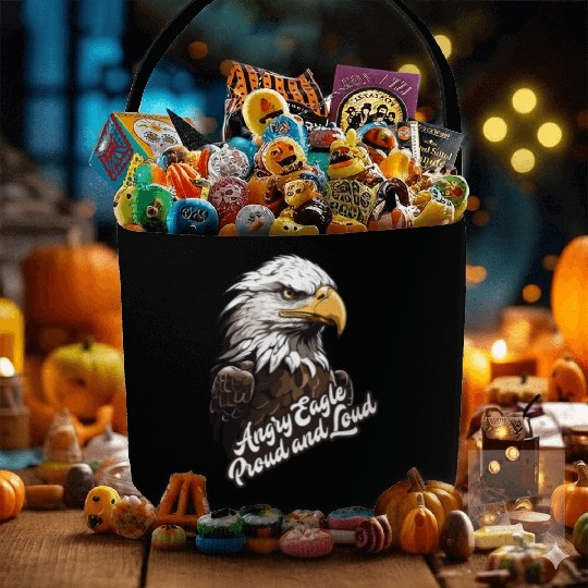 Angry Eagle Proud and Loud Fabric Baskets design