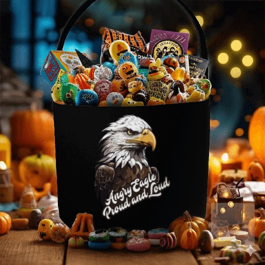 Angry Eagle Proud and Loud Fabric Baskets design