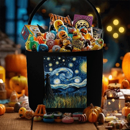 Gardener's Starry Night Fabric Baskets Van Gogh Inspired