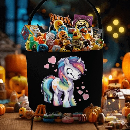 Valentine Pony Fabric Baskets