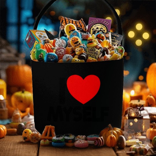 I Love Myself Red Heart Self Love Affirmation Fabric Baskets