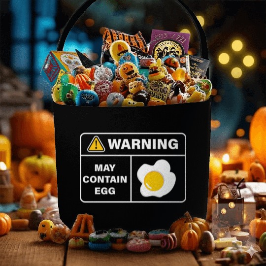 Fried Egg Lover Funny Foodie Fabric Baskets